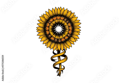 Celebrating Thanksgiving With a Beautiful Sunflower Design as a Symbol of Gratitude and Joy