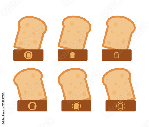 Fresh toasted bread ready to serve at cozy coffee shop counter