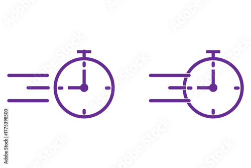 Fast time icon vector simple design