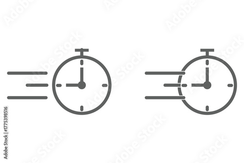 Fast time icon vector simple design