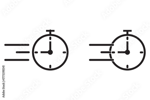 Fast time icon vector simple design