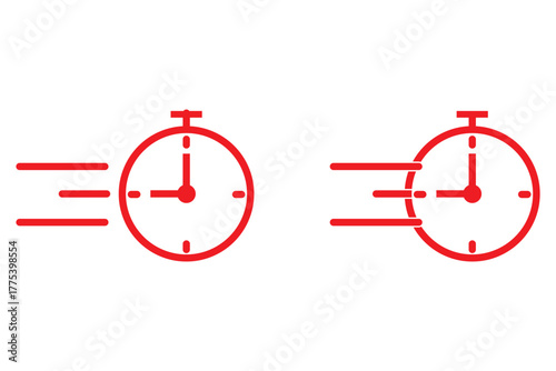 Fast time icon vector simple design