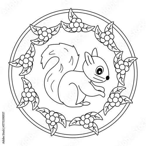 vector illustration of squirrel