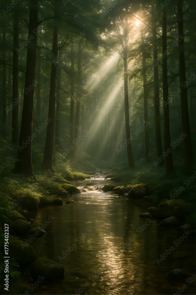 Fototapeta premium morning in the forest