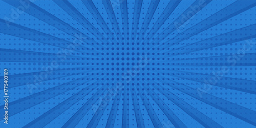 Simple pop art blue background. Banner vector illustration nice modern