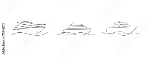 Three stylized line drawings of shoes with laces and soles