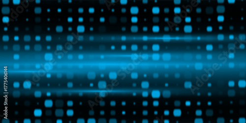 abstract geometric halftone pattern black background.  Linear syombol blured. simple shiny