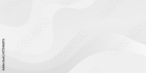 Abstract Gradient  white grey  liquid background. Modern  background design. Dynamic Waves. Fluid shapes composition.  Fit for website, banners, brochure, posters