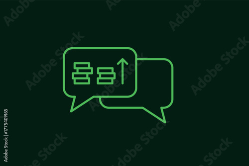 growth of payments illustration in flat style design. Vector illustration.	