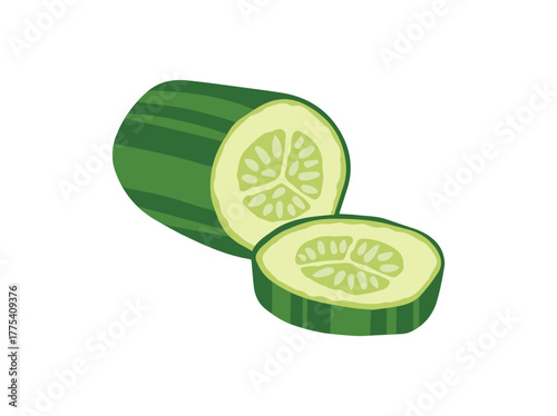 Sliced Cucumber Seed Clip Art