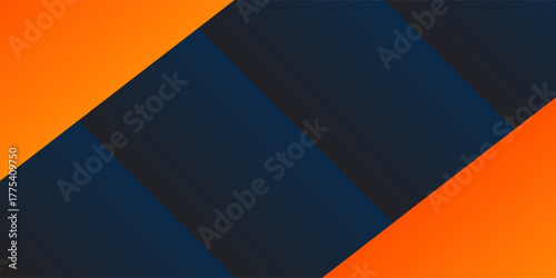 Abstract geometric dark blue and orange square theme overlap background graphic good