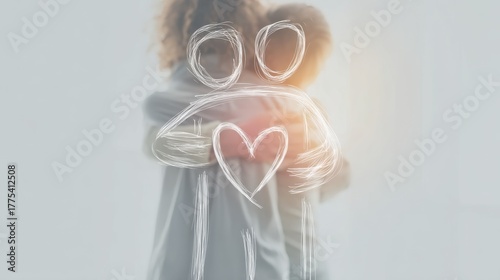 A warm embrace symbolizing love and connection.