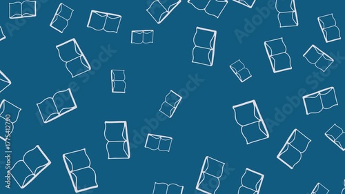 library book background pattern animation