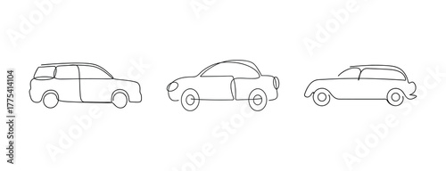 Three distinct station wagon outlines presented side by side for comparison