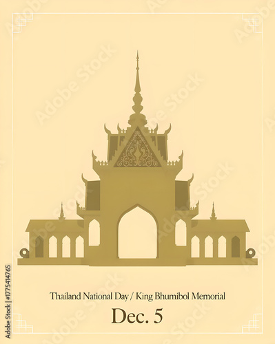 Thailand National Day and King Bhumibol Memorial – Royal Heritage Illustration