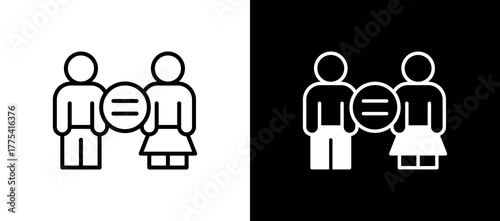 Fair Treatment whiteblack icon