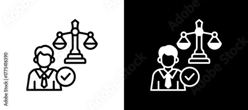 Ethical Leadership whiteblack icon