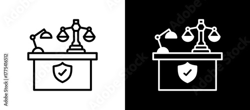 Ethical Workplace whiteblack icon