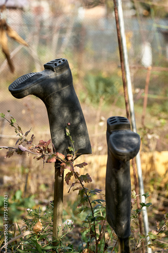Upcycled Rubber Boot Garden Decor