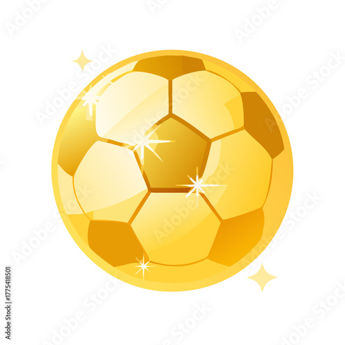 Shimmering golden soccer ball trophy symbolizes ultimate victory and championship achievement for aspiring athletes and sports fans worldwide.