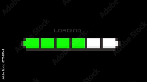 gif animated pixel loading battery power bar