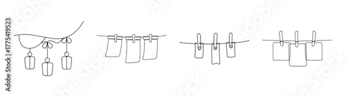 Abstract line art design elements for modern graphic projects