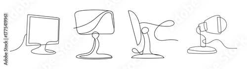Computer monitor stand ergonomic adjustments user interface design concept