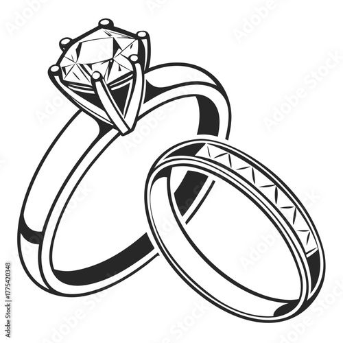 diamond ring vector
