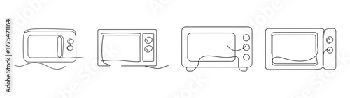 Office kitchen appliance set of four microwave oven styles