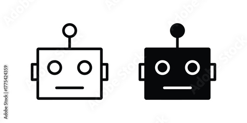 Robot Head Icon. Artificial Intelligence Vector Design