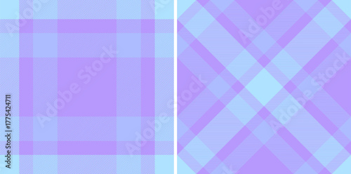 Vector plaid fabric of pattern background check with a seamless texture textile tartan. Set in sky colors. Decorative napkins for dinner parties.