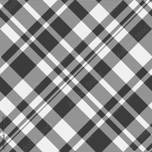 Classic monochrome plaid pattern. Seamless repeat ideal for backgrounds, textiles, or designs needing a timeless, stylish texture. Versatile, elegant backdrop.