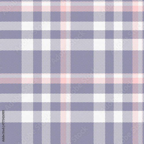 Wallpaper Mural Soft pastel plaid pattern. Textured fabric design in pink, grey, and white. Classic, versatile backdrop for textiles, fashion, or vintage themes. Torontodigital.ca