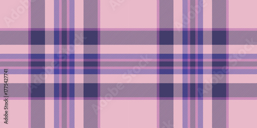 Factory vector seamless texture, unique fabric background pattern. Buffalo tartan plaid textile check in indigo and light colors.