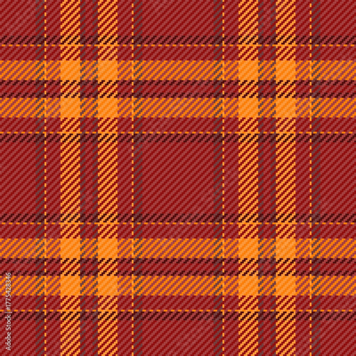 Warm, textured plaid pattern. Classic textile design with rustic charm. Ideal for backgrounds, apparel, or seasonal projects requiring cozy, vintage, fall vibes.