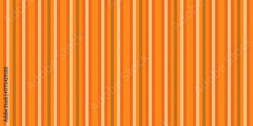 Professional fabric texture background, podium lines vector vertical. Realistic seamless pattern textile stripe in tangerine and orange colors.