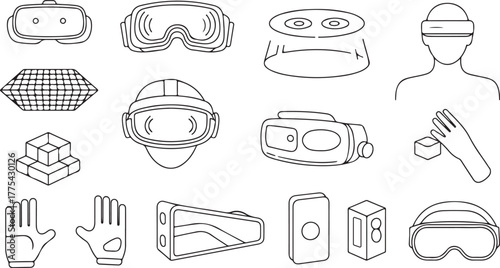 Virtual Reality and Augmented Reality Devices VR headset