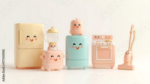 Charming Appliance Lineup: Cute Characters for Home and Cooking