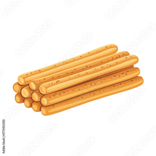 Grissini breadsticks as a delicious baked snack food, a staple of Italian cuisine, perfect for any occasion or meal accompaniment, versatile and popular food item