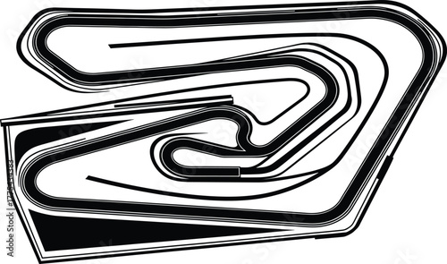 Black and white race track graphic race track, circuit, racing, motorsport, speedway, car, finish, go-kart, abstract, game, graphic, professional, entertainment, design, motorcycle, course, sports, st