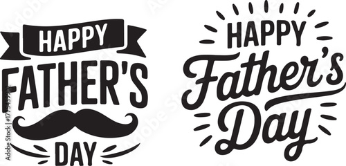 Happy father's day text and graphics