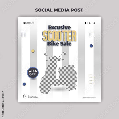 Scooter Bike Sale Social Media Post Design Template