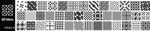 MGT Patterns, Tiles and Texture bundle set featuring a wide variety of seamless designs, geometric tiles, and creative textures. Perfect for backgrounds, fabric prints, packaging.