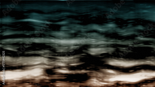 Dark and Light Waves Blend Together in an Abstract Water Surface Captured at Dusk