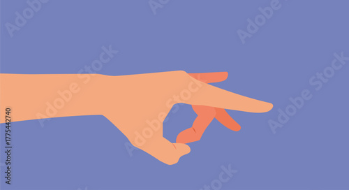 Hand Making Flicking Gesture Vector Illustration. Person being dismissive making a snapping gesture 
