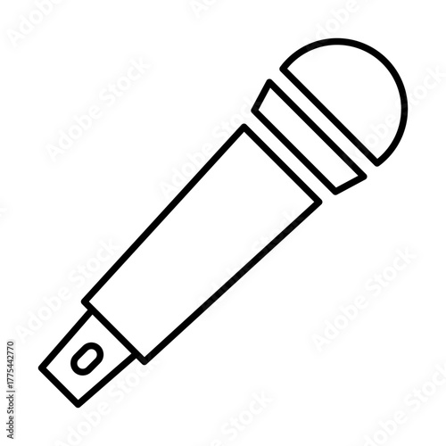 microphone vector icon in transparent background