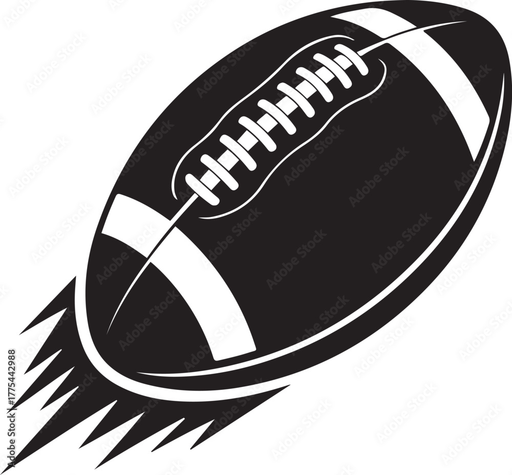 Naklejka premium American football with motion trails