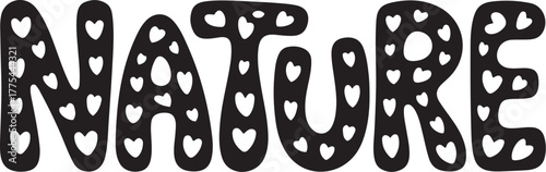 Nature hearts text