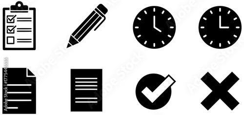 Efficient project management icons for clear task tracking and deadline adherence