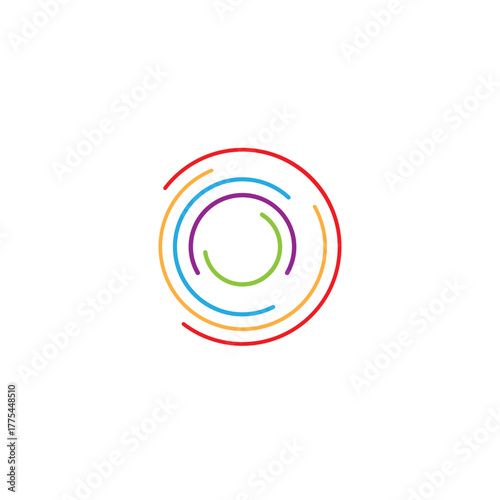 C circle Letter Logo Template vector icon